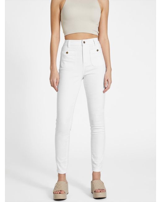 Guess Factory White Constance Skinny Jeans