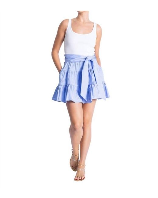Karina Grimaldi Blue Sam Mini Skirt