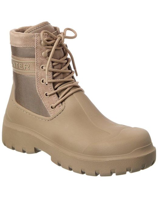 Hunter Brown Nylon & Rubber Boot for men