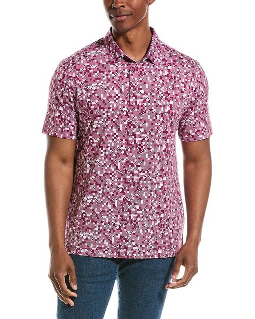Robert Graham Red Wooderson Classic Fit Polo Shirt for men
