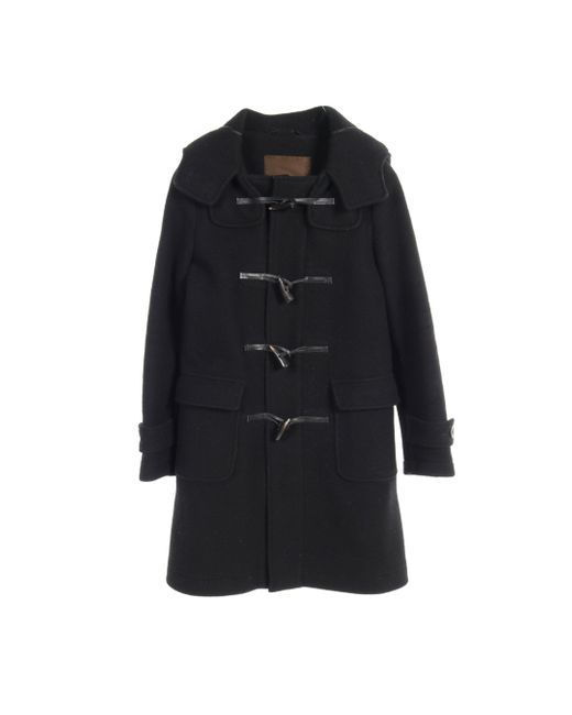 Mackintosh Black Hg-weir Duffle Coat Wool Hooded