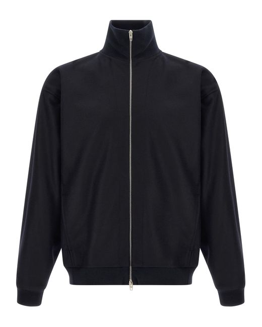 Jil Sander Blue Wool Full-Length Jacket for men
