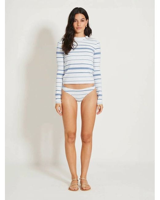Lemlem White Azeb Cropped Rash Guard