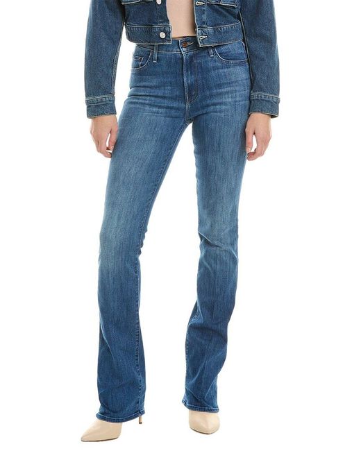 Mother Blue Denim The Insider Heel Mid-rise One Trick Pony Bootcut Jean