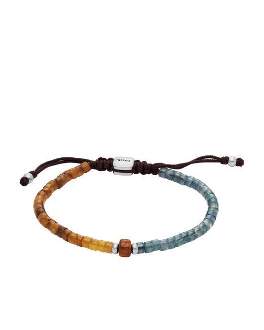 Fossil Summer Fashion And Brown Acrylic Beaded Bracelet for men