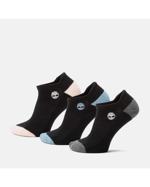 Timberland Black 3-Pack Sagamore Beach No-Show Sock