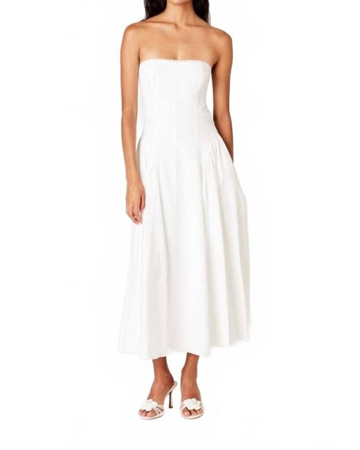 Nia White Anne Midi Dress