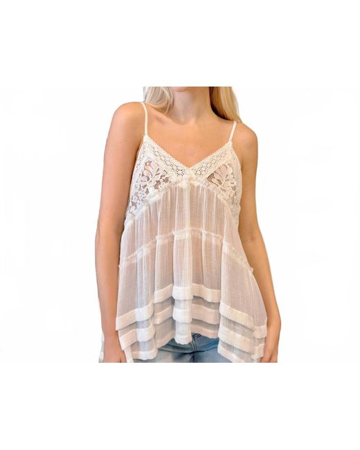 Pol Black V-Neck Sleveless Lace Patch Top