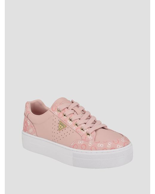 Guess Factory Pink Pipere Platform Sneakers