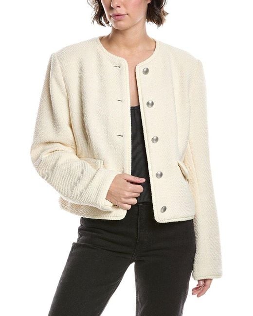 7 For All Mankind Natural Boucle Jacket