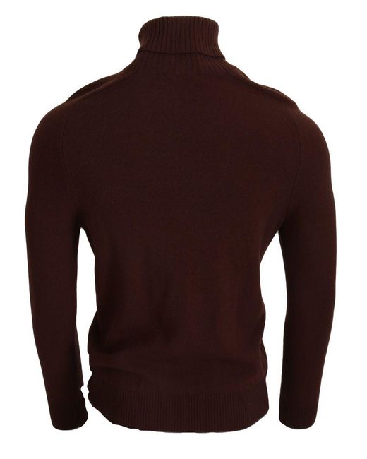 Paolo Pecora Red Wool Turtleneck Pullover Sweater for men