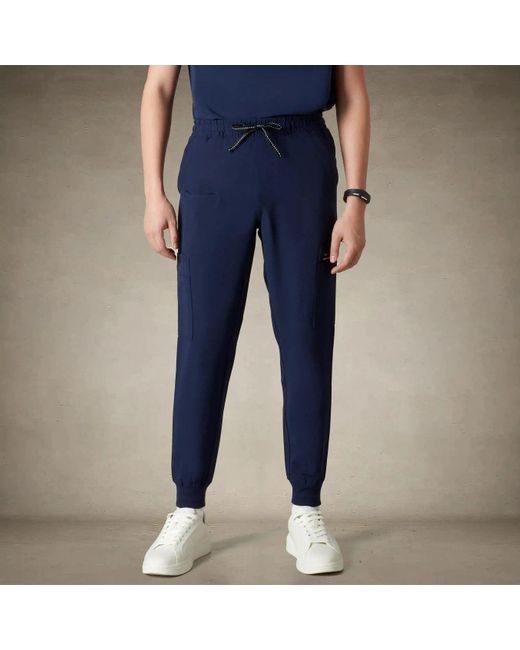 Members Only Blue London Jogger Scrub Pants For for men