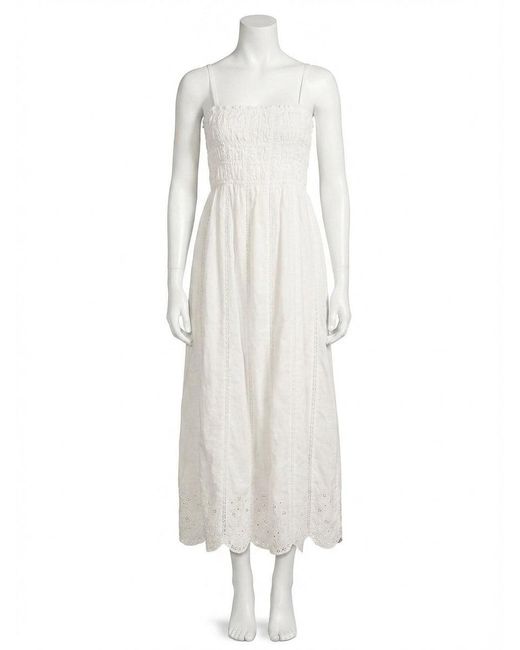dani embroidered midi dress Tie Shoulder Sleeveless Lace V-Neck, Dani Floral Midi Dress in Chartreuse, Size XS, For Brunch