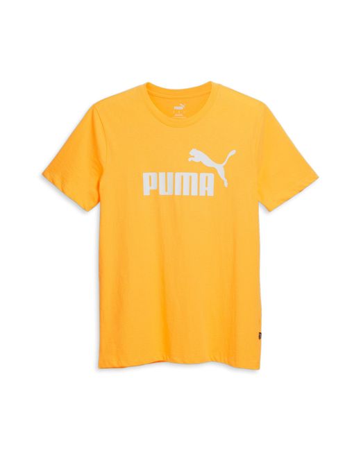 PUMA Yellow Essentials Logo Tee for men