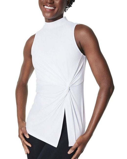 Spanx White Butter Twist-waist Top