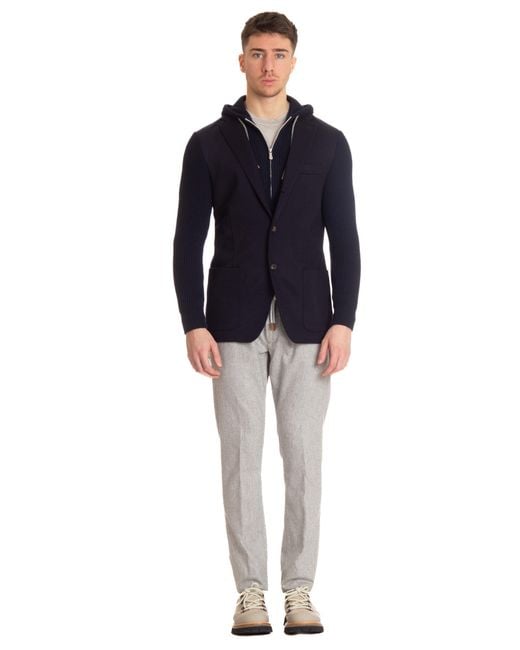 Eleventy Blue Elegant Jacket For Fw23 for men