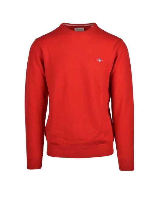 Gant Red Vibrant Crewneck Pullover for men