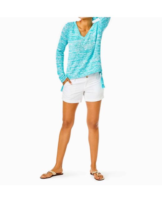Lilly Pulitzer Blue Callahan Short In Resort White