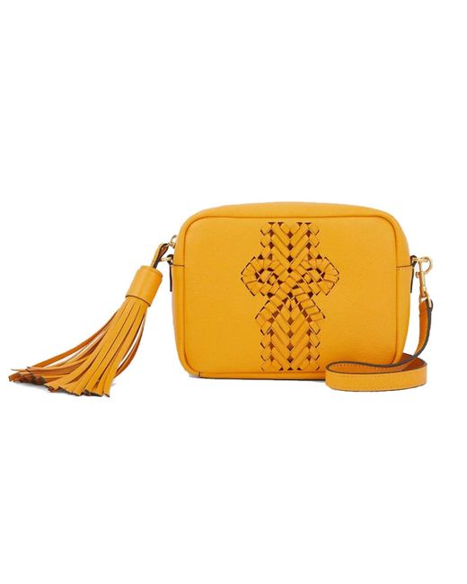 Anya Hindmarch The Neeson Tassel Cross Body In Yellow Lyst