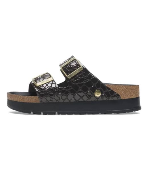 Birkenstock Black Arizona Flex Platform