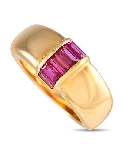 Tiffany & Co Pink 18k Yellow Ruby Ring Ti08-051524