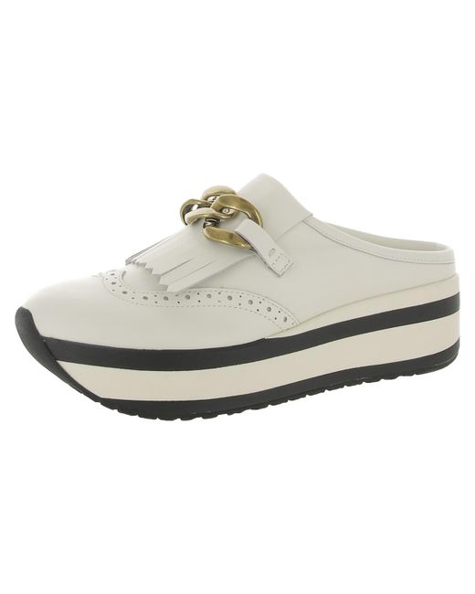 Dolce Vita White Jerry Leather Chain Oxfords
