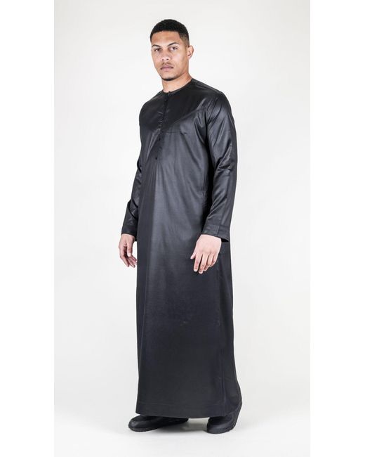 Thope Robe Arabic Thobes Thobe Robe Satin Emirati Islamic Jubba Eid Regular Fit in ...