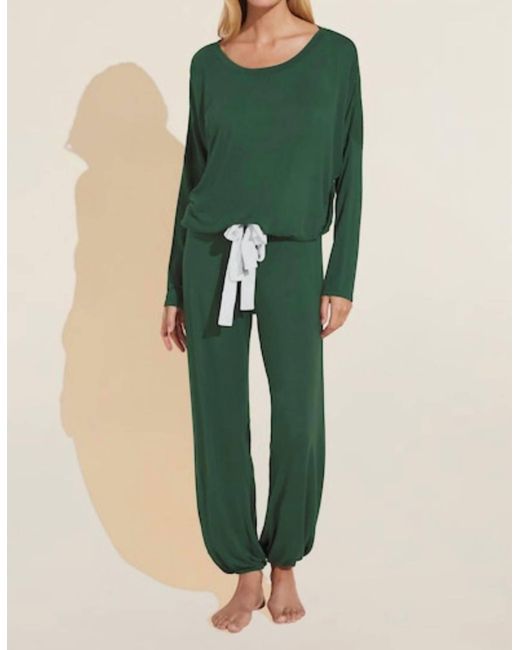 Eberjey Green Gisele Slouchy Pajama Set