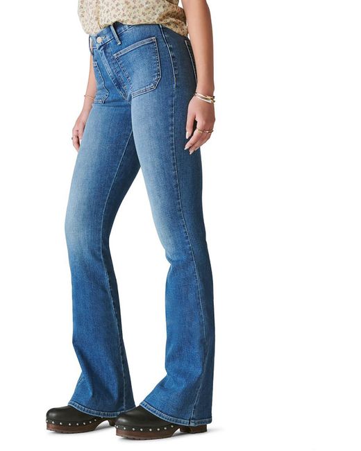 Lucky Brand Blue Stevie High-rise Stretch Flare Jeans