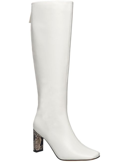 French Connection White Liv Manmade Knee-high Boots