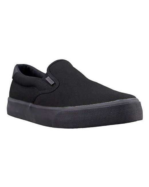 Lugz Clipper Canvas Slip On Sneakers in Black for Men | Lyst