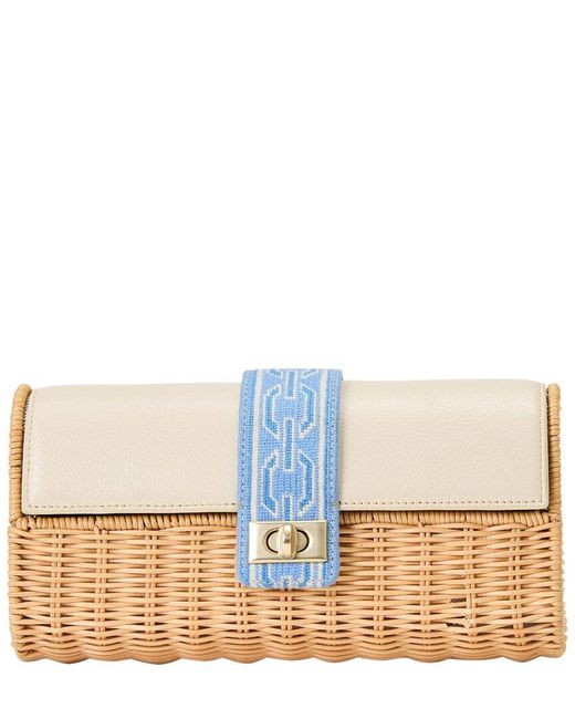 J.McLaughlin Natural Nusa Wicker Shoulder Bag