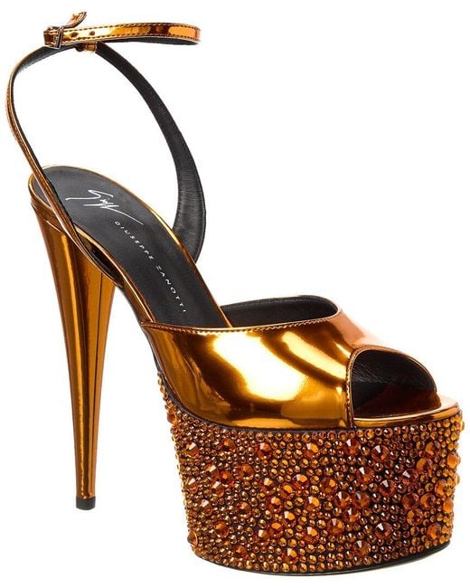 Giuseppe Zanotti Brown Khalifa 90 Platform Sandal