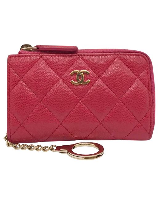Chanel Red Matelassé Leather Wallet (pre-owned)