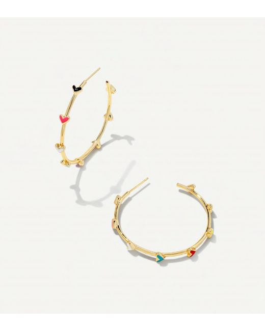 Kendra Scott Metallic Haven Heart Hoop Earrings