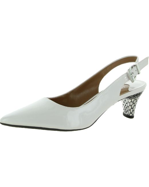 J. Reneé Natural Mayetta Patent Slingback Pointed Toe Heels
