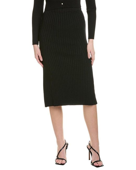 Solid & Striped Black The Yvette Midi Skirt