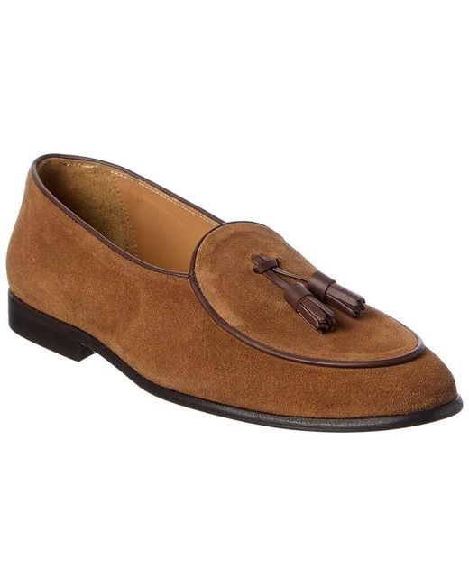 J.McLaughlin Brown Oskar Suede Loafer for men