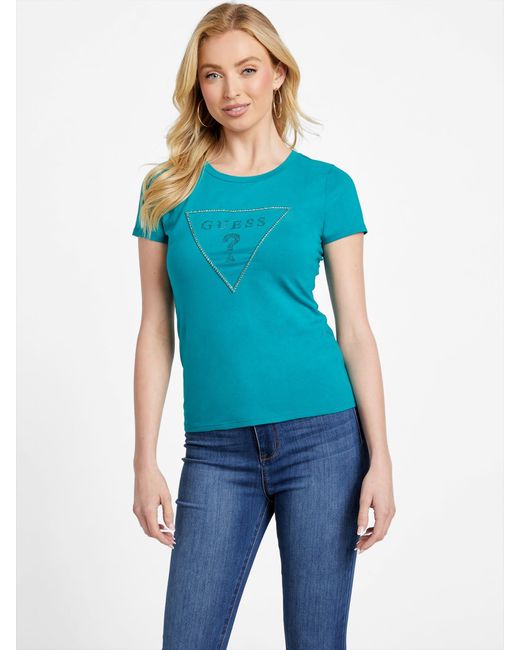 Guess Factory Blue Carlee Triangle Tee