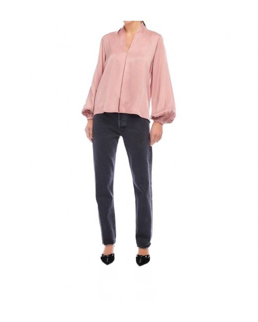 Fifteen Twenty Pink Kiera Blouson Sleeve Top