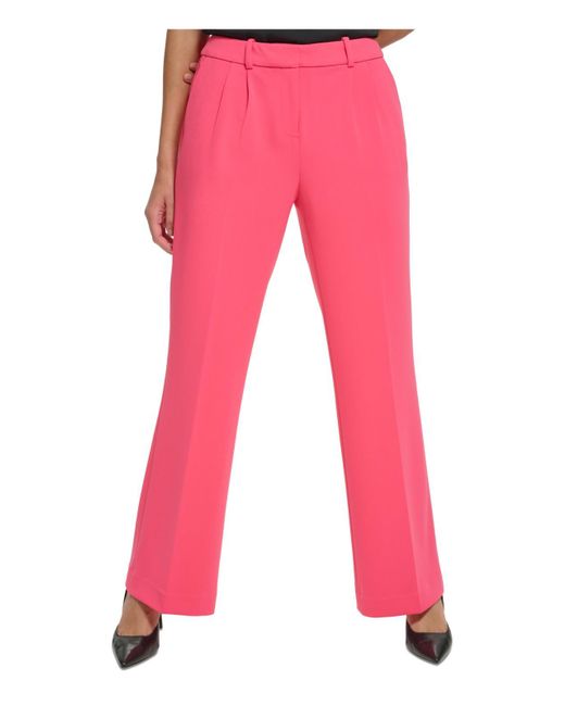 Calvin Klein Pink Petites Crepe Dress Pants
