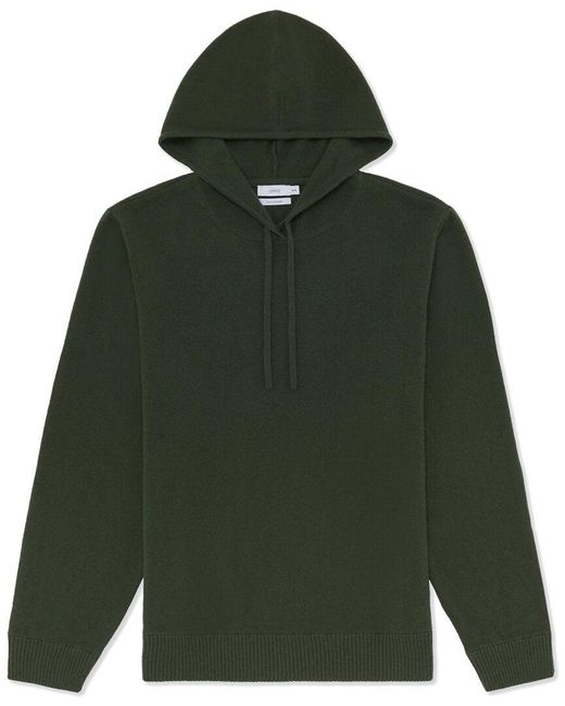 Onia Green Cashmere Hooded Pullover for men
