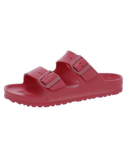 Birkenstock Red Arizona Eva Thermoplastic Footbed Slide Sandals