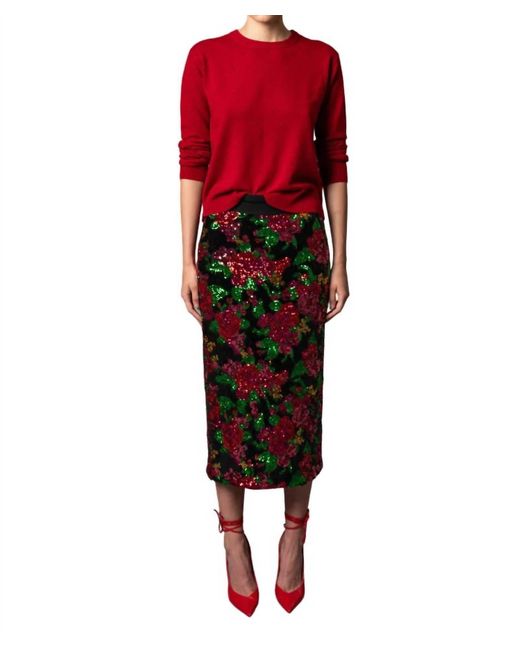 Le Superbe Red Liza Skirt