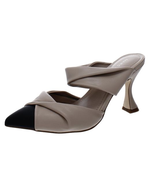 Marc Fisher Brown Heaton Faux Leather Pumps Mules