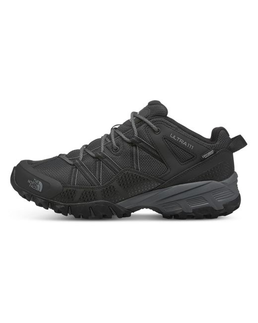 The North Face Black Ultra 111 Leather Fitness Running Shoes for men