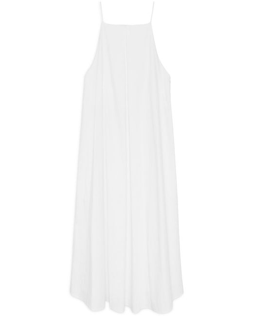 Anine Bing White Bree Backless Long Halter Dress