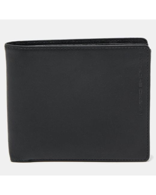 Porsche Design Black Leather P3300 Bifold Wallet for men