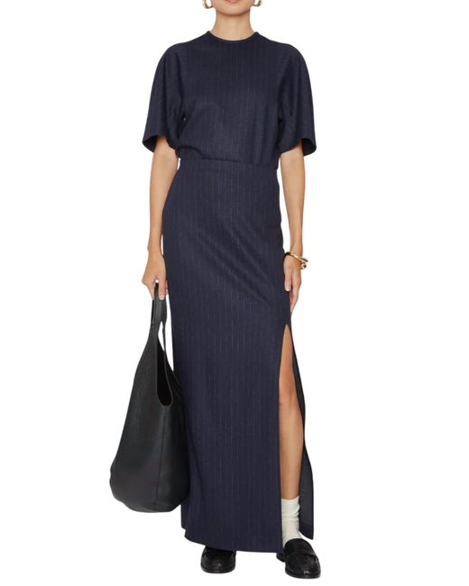 Tibi Blue Newton Stripe Top