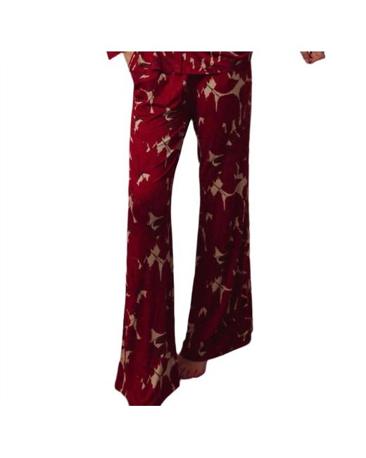 Kilo Brava Red Fallen Leaves Pajama Set